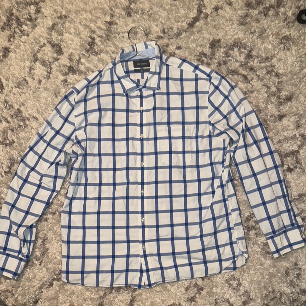 Bonobos Blue and White Casual Button Down Shirt